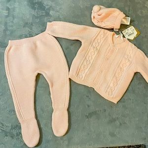 *NEW WITH TAGS* Mayoral Baby Knit Pants, Sweater & Hat: Size 4-6mos